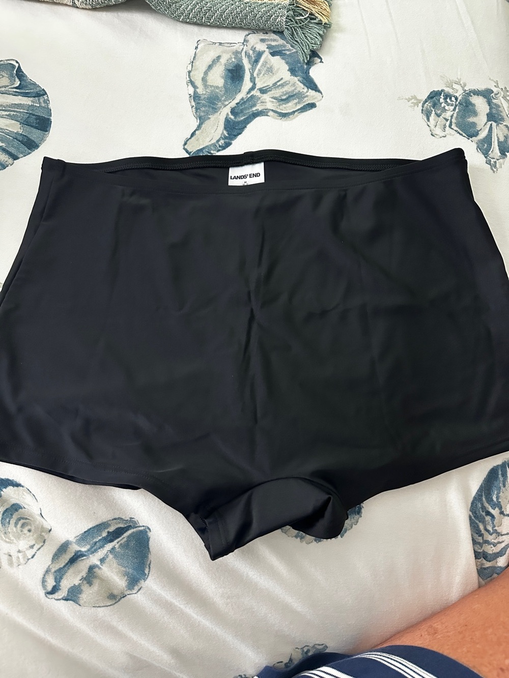 NWOT Lands' End Black Swim Boy Shorts
